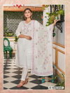 HRU Lucknawi Suta Vol 4 Mal Mal Cotton Kurti With Bottom Dupatta Wholesale Shop In Surat